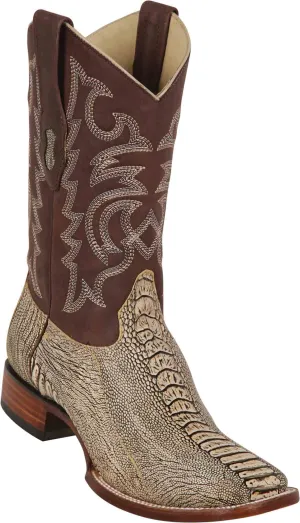 8220511 LOS ALTOS BOOTS WIDE SQUARE TOE OSTRICH LEG RUSTIC ORYX