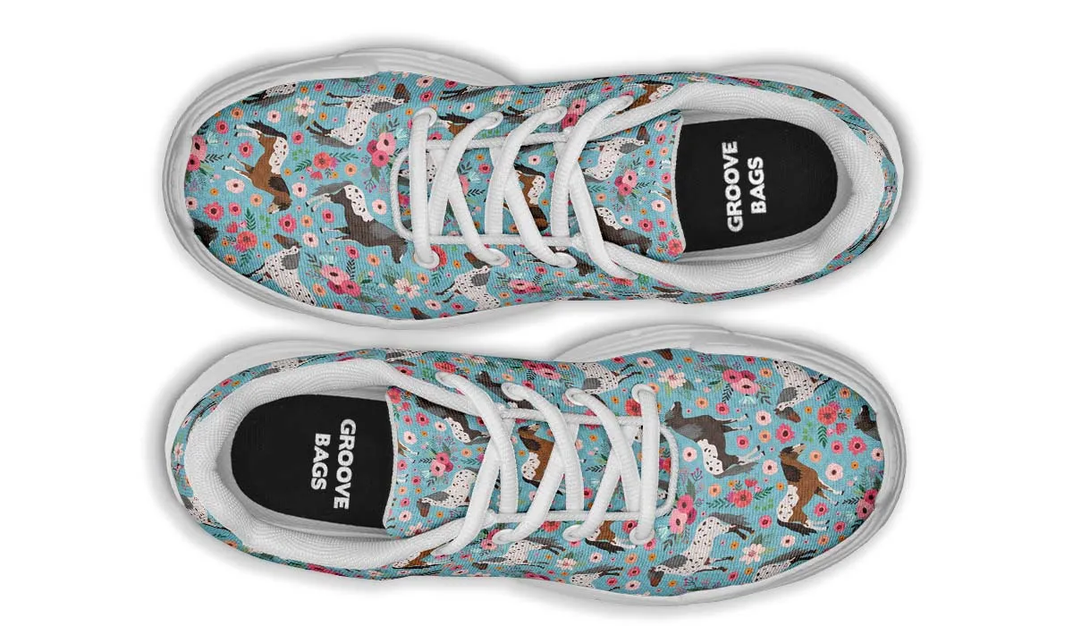 Appaloosa Horse Flower Chunky Sneakers