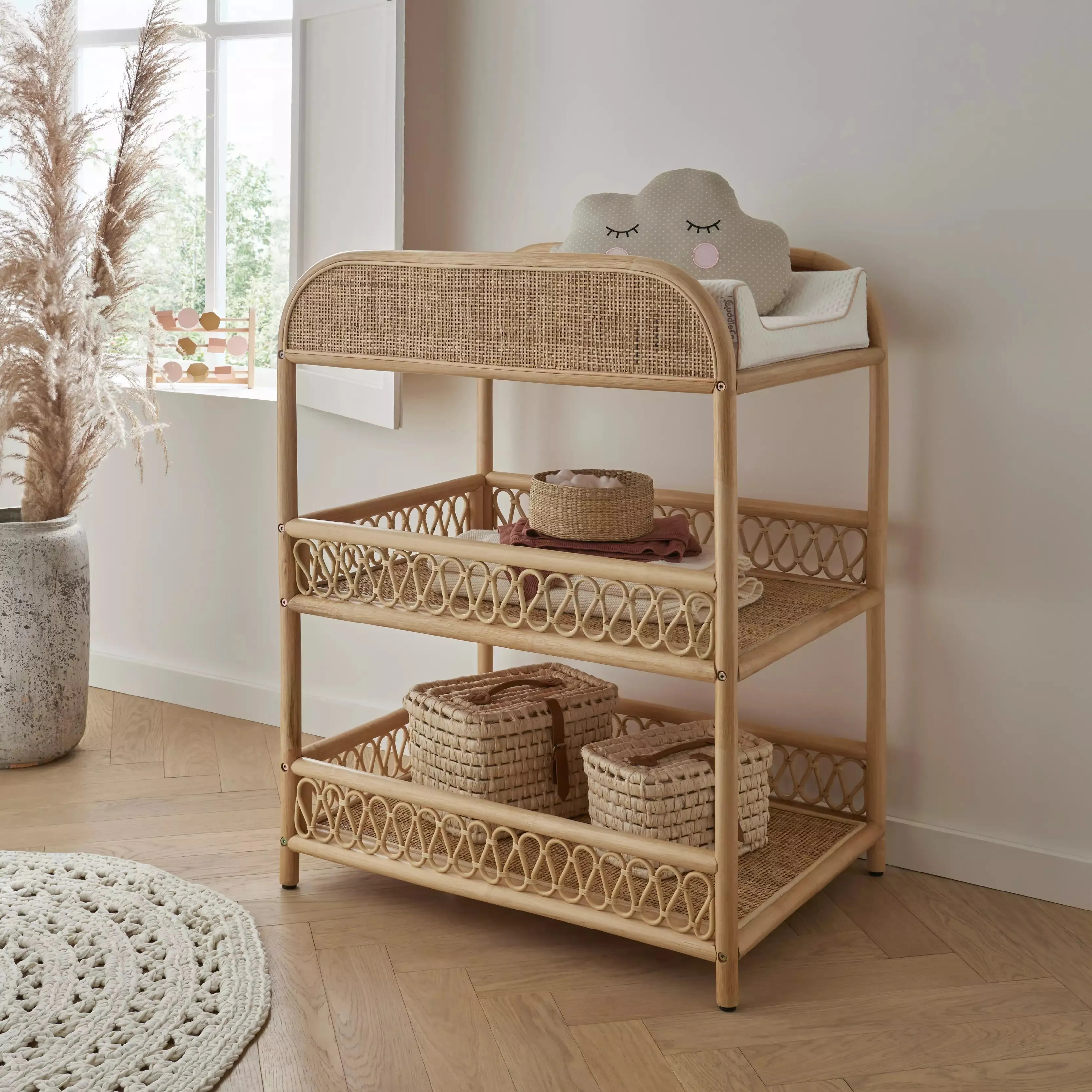 Aria 4 Piece Nursery Furniture Set - Rattan