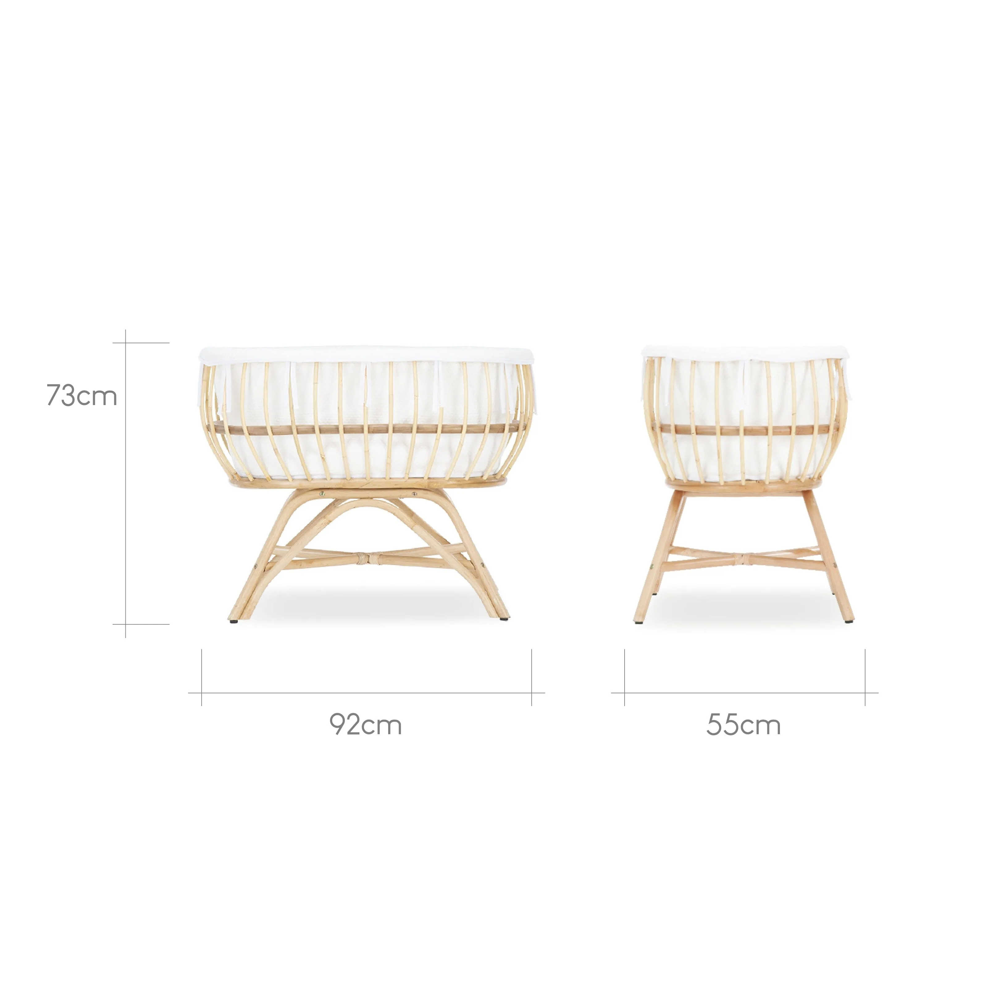 Aria 4 Piece Nursery Furniture Set - Rattan