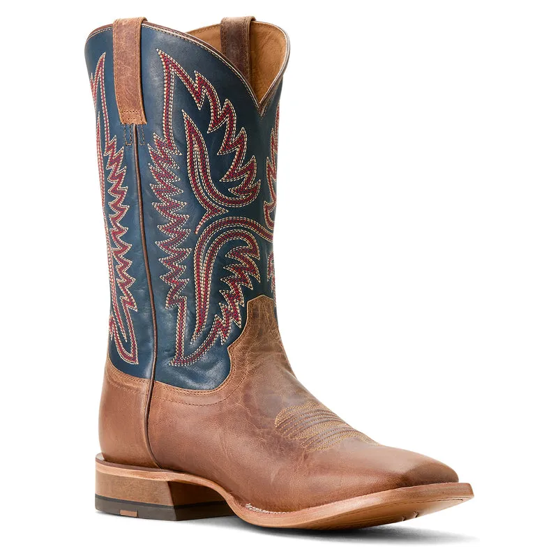 'Ariat' Men's Tanglewood SQ Toe - Bone / Honorable Blue