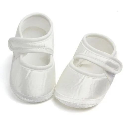 AU Adorable Newborn Baby Girl Infant Princess Soft Cotton Crib Shoe White Cute