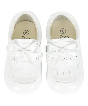 Baby Boys Pre- walker Patent Loafer - ADAM - White