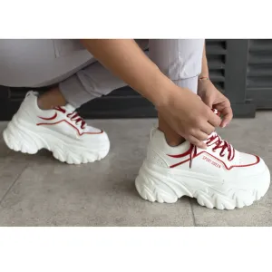 CHUNKY SNEAKERS BLANCO/ROJO (MOD VERONICA)