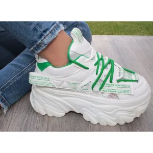 CHUNKY SNEAKERS BLANCO/VERDE (MOD DARIANA)