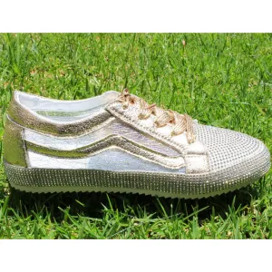 CHUNKY SNEAKERS ORO CON PIEDRAS (MOD SIENA)