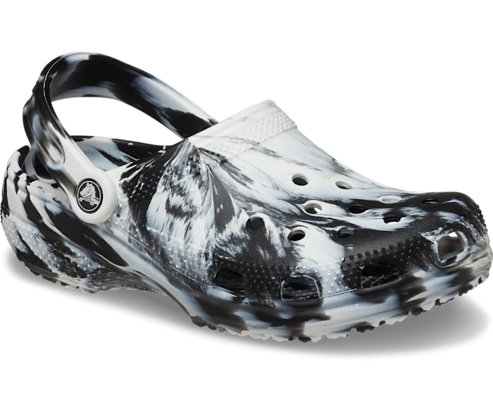 Classic Marbled Clog - White/Black