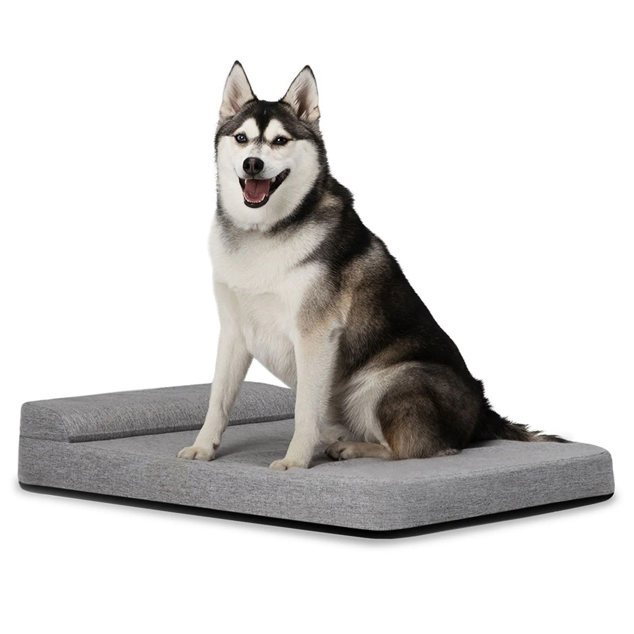 Diggs Bolstr Crate Bed - Grey