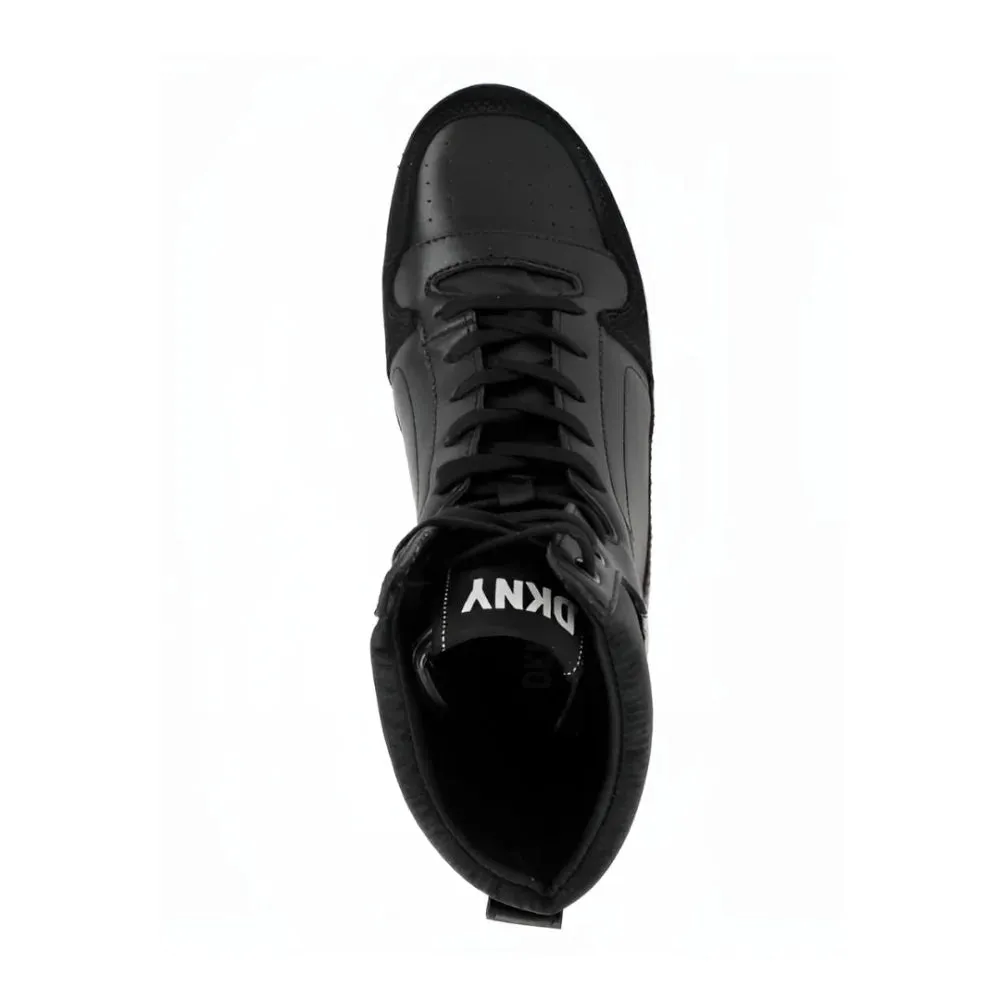 DKNY Mayzi Leather High Top Trainers Women - BLK