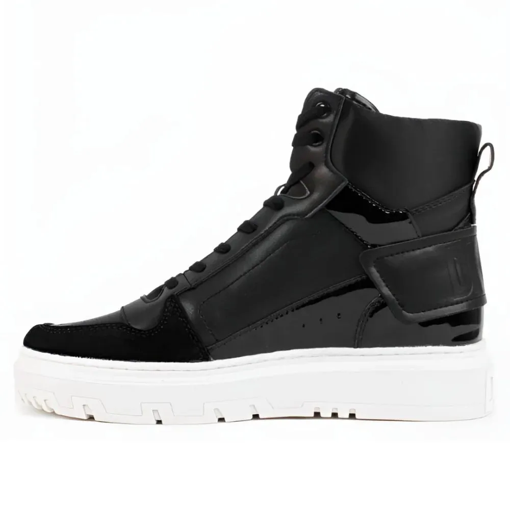 DKNY Mayzi Leather High Top Trainers Women - BLK