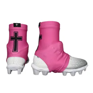 Faith Cross Pink Cleat Covers