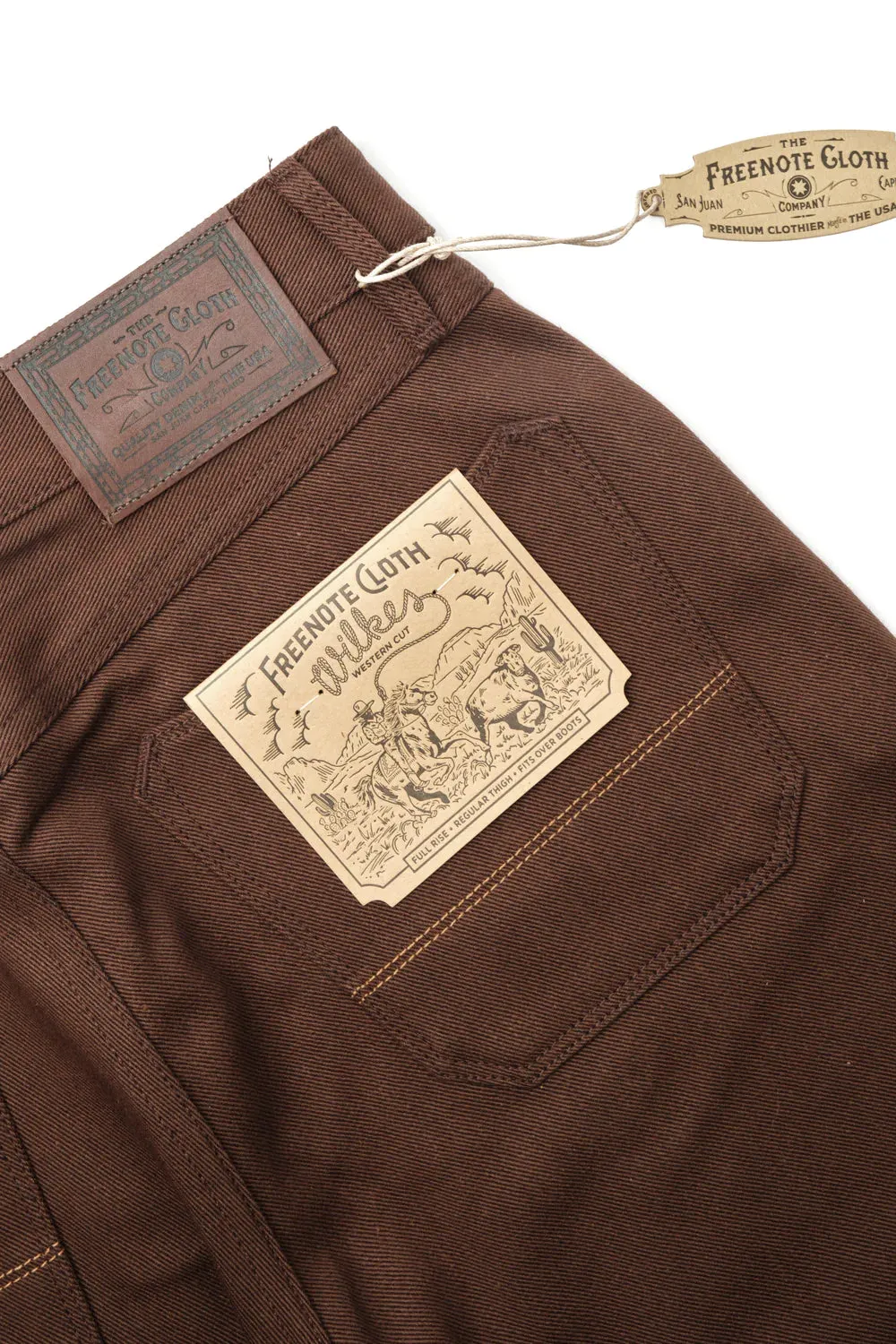 Freenote Cloth Wilkes - 15oz Dark Brown Denim