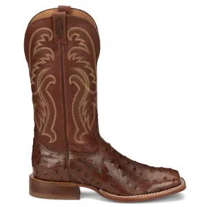 Jacinto Embroidered Ostrich Square Toe Cowboy Boots