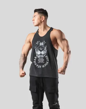 Lion Ring Vintage Training Tanktop  - Black