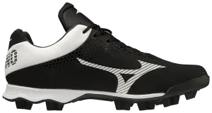 Mizuno LightRevo Junior TPU Moulded Cleats - Black/White (Lace Up)