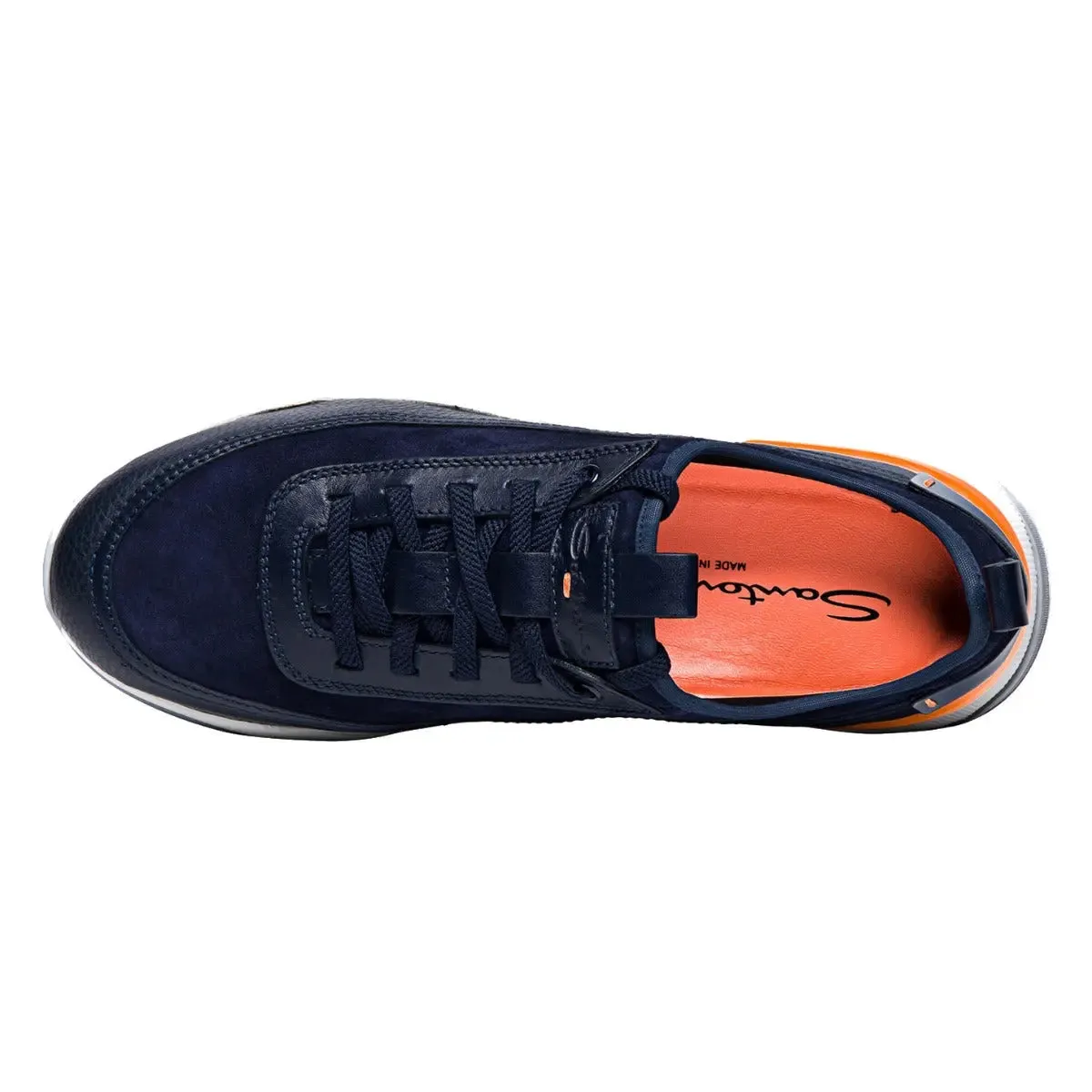 Navy Suede & Leather Sneaker