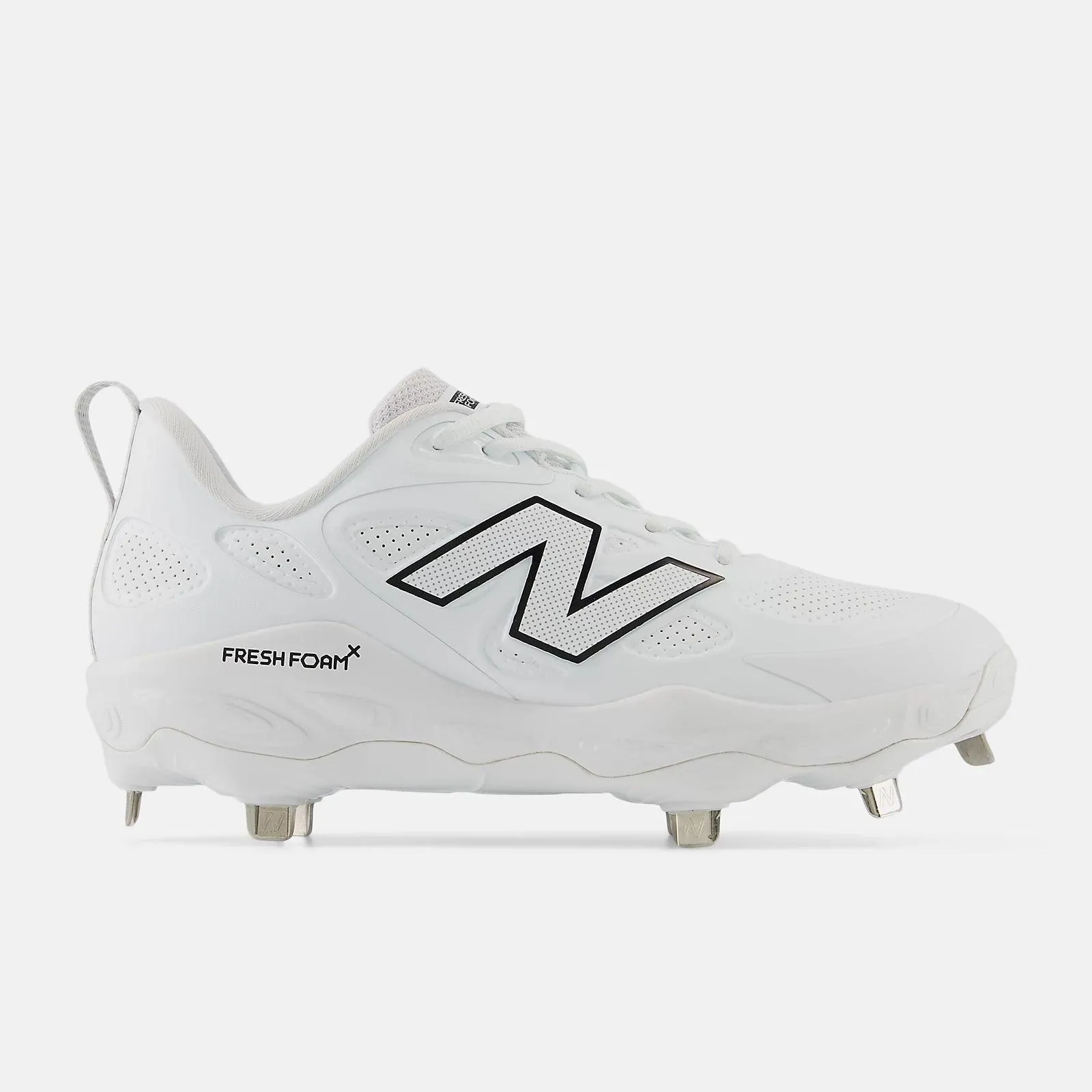 New Balance Women's Fresh Foam X Velo v4 Metal Fastpitch Softball Cleats - Synthetic White  SMVELOS4