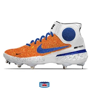 "New York Glitter" Nike Alpha Huarache Elite 3 Mid Cleats by Stadium Custom Kicks