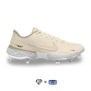 "OW Sail" Nike Alpha Huarache Elite 3 Low Cleats by Stadium Custom Kicks