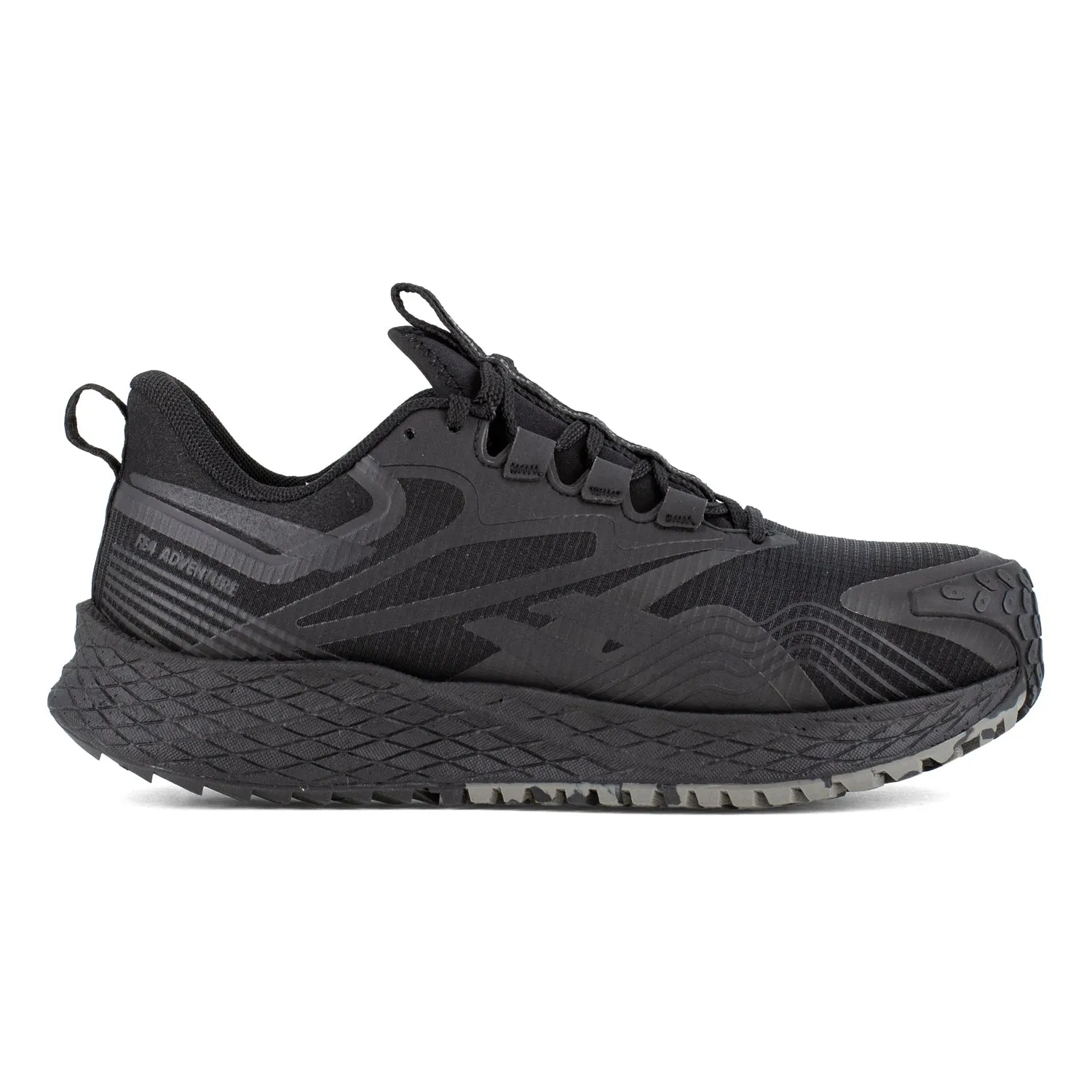 Reebok Mens FE4 Adventure Black Microfiber Athletic Work Shoes