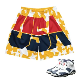 Retro 6 Olympic USA Mesh Shorts