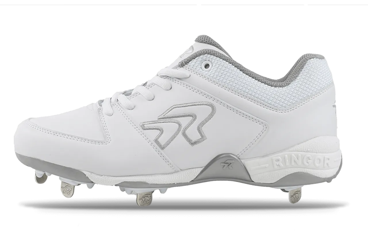 Ringor Flite Spike Womens Metal Cleat - White