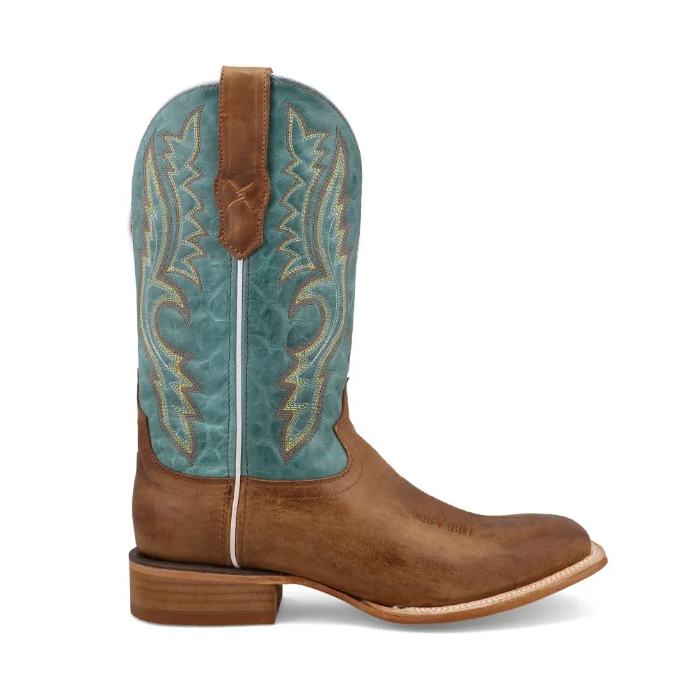 'Twisted X' Men's 12" Rancher Western Square Toe - Cashew / Blue Grass