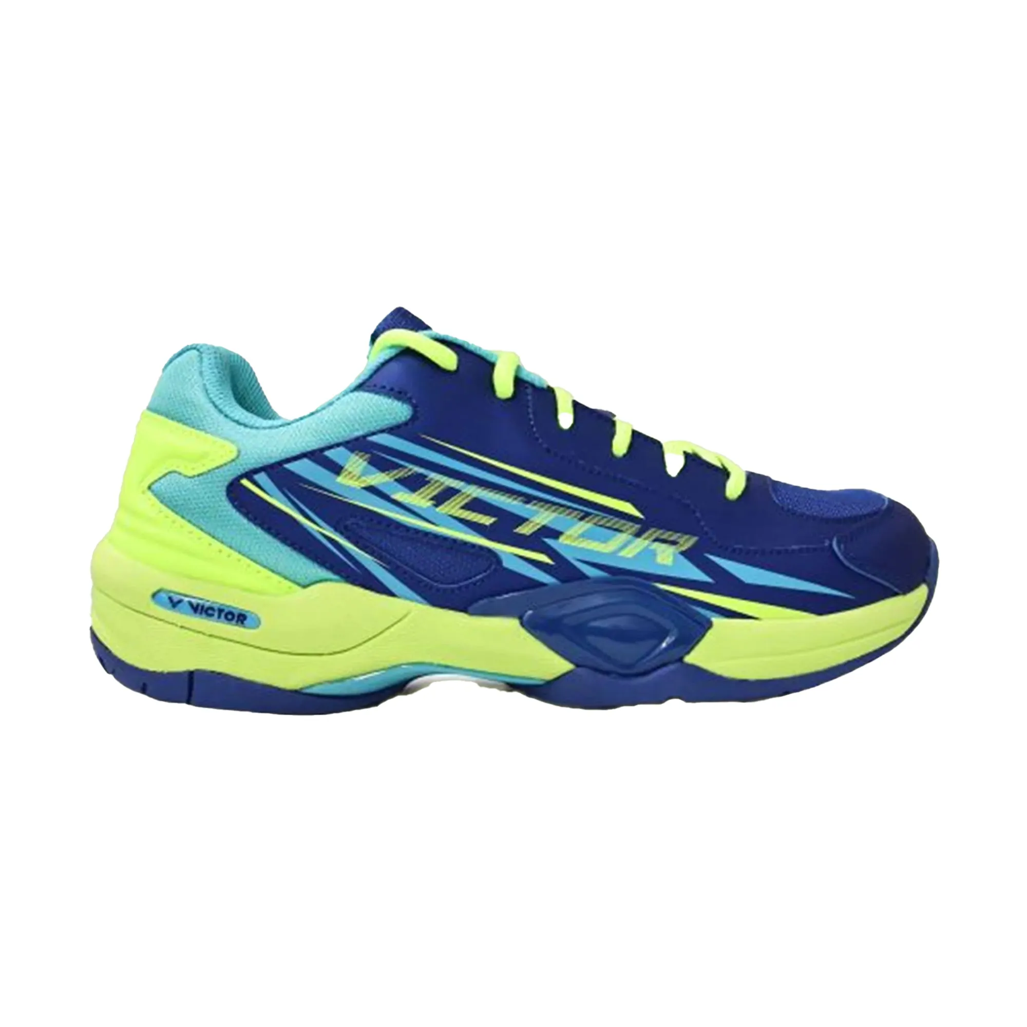 Victor AS-40W All-Around Non-Marking Badminton Shoes U-Shape 3.5- Blue and Green