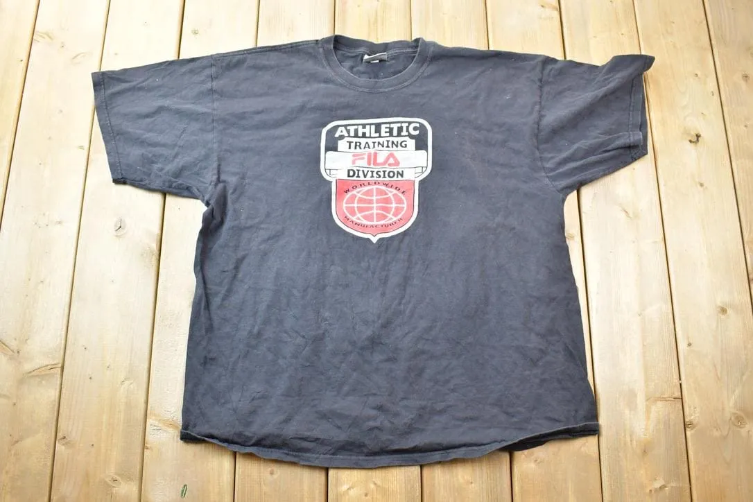 Vintage 1990s Fila Training Division Graphic T-Shirt