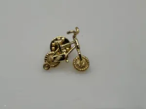 Vintage Bike with Training Wheels Pin Brooch